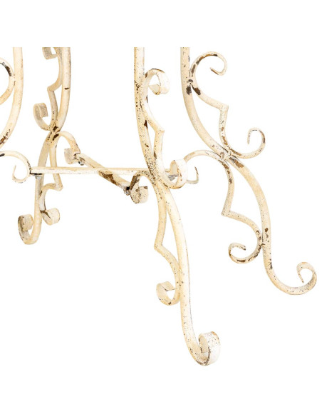 Porte-plantes fer forgé blanc vieilli 86x38x84 cm Reniza  - 6
