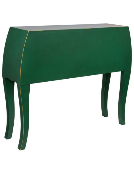 Console d'entrée vert émeraude en MDF 98x26x80 cm Virenaya  - 4