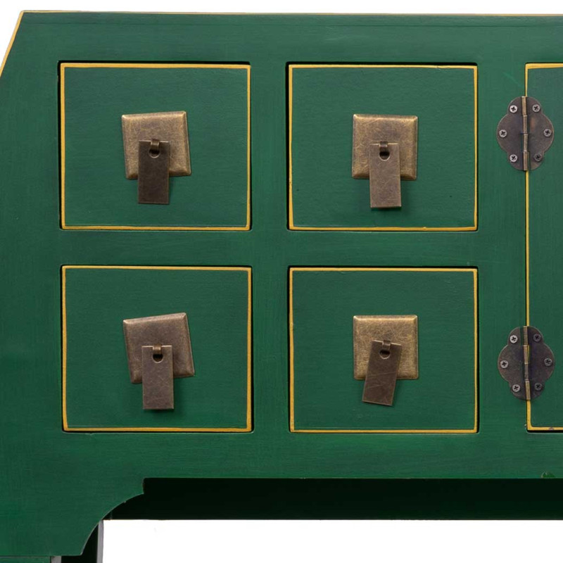 Console d'entrée vert émeraude en MDF 98x26x80 cm Virenaya  - 7