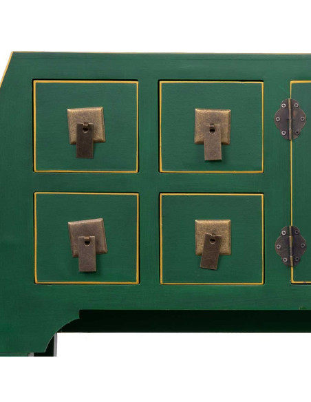 Console d'entrée vert émeraude en MDF 98x26x80 cm Virenaya  - 7