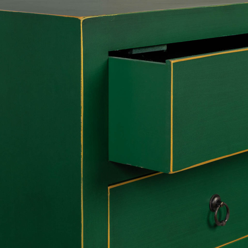 Meuble d'entrée étroit vert émeraude en MDF 45x26x81 cm Virenaya  - 5