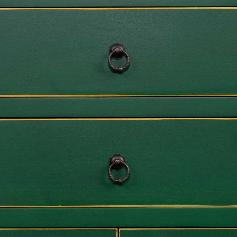 Meuble d'entrée étroit vert émeraude en MDF 45x26x81 cm Virenaya  - 7