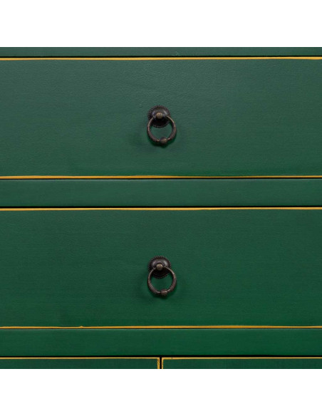 Meuble d'entrée étroit vert émeraude en MDF 45x26x81 cm Virenaya  - 7