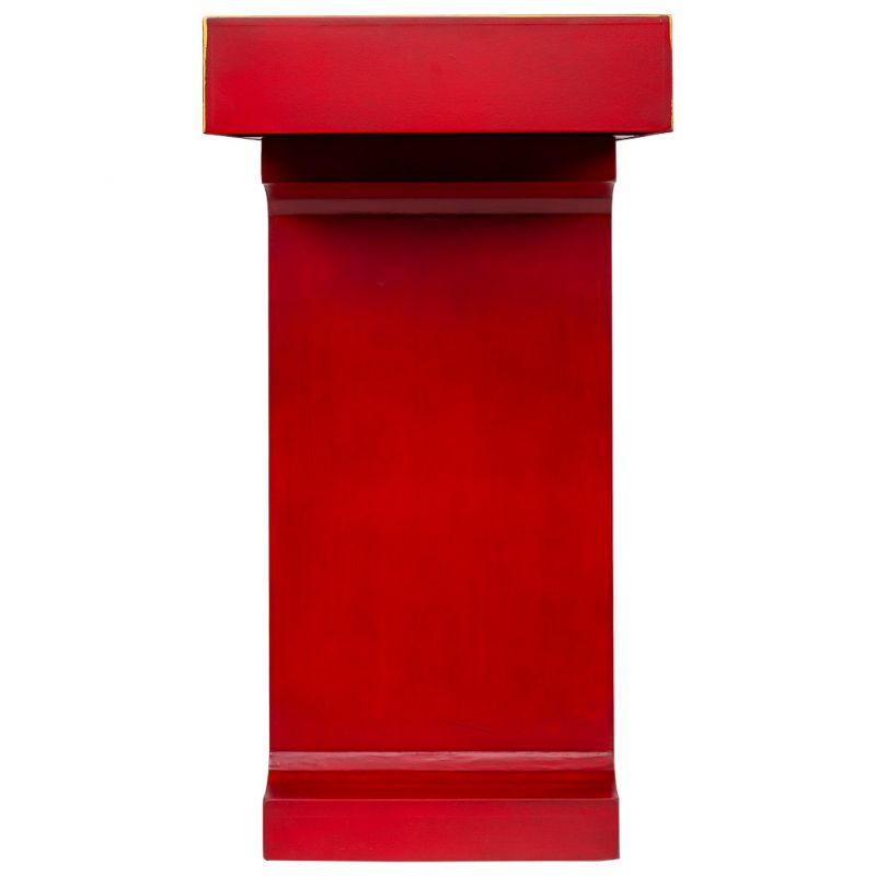 Console d’entrée rouge bordeaux laquée MDF 120x38x80 cm Nivira  - 5