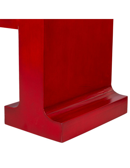 Console d’entrée rouge bordeaux laquée MDF 120x38x80 cm Nivira  - 7