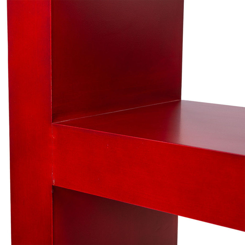Console d’entrée rouge bordeaux laquée MDF 120x38x80 cm Nivira  - 8