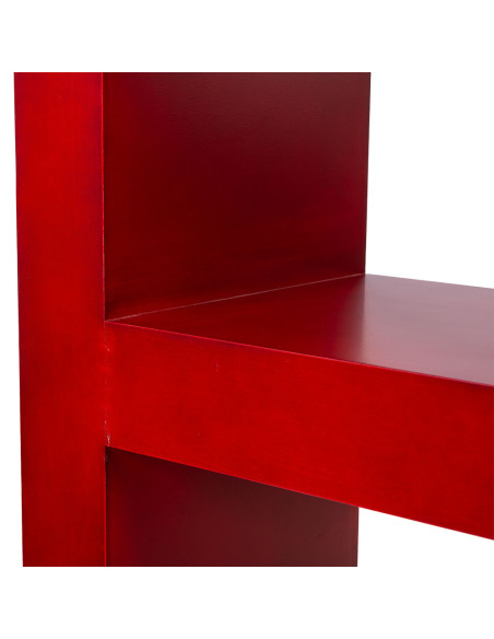 Console d’entrée rouge bordeaux laquée MDF 120x38x80 cm Nivira  - 8