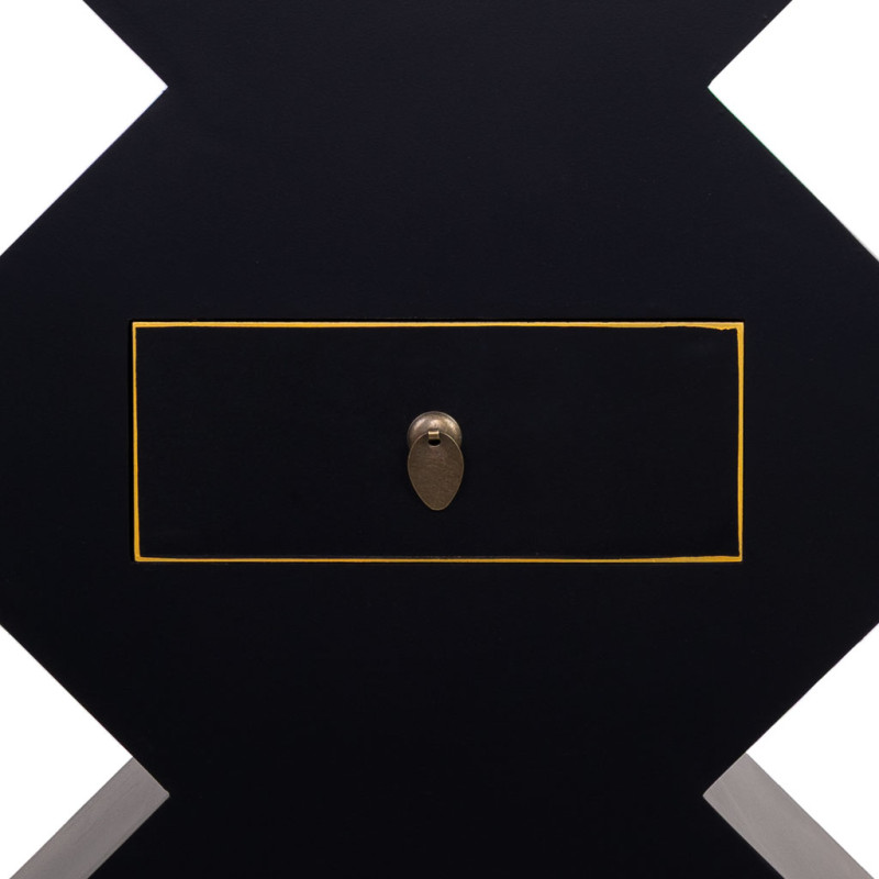 Console d’entrée noire laquée MDF 120x38x80 cm Naisia  - 6