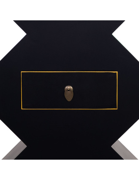 Console d’entrée noire laquée MDF 120x38x80 cm Naisia  - 6
