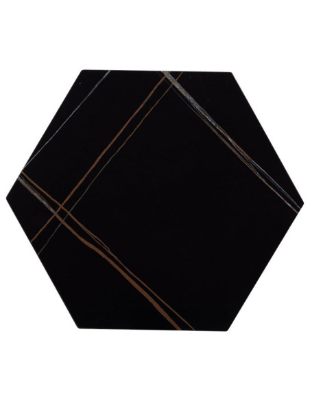Lot de 2 tables d'appoint Art déco métal noir Azetea  - 6