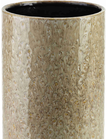 Vase haut beige taupe en céramique 15,5x15,5x41 cm Zryzek  - 3