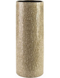 Vase haut beige taupe en céramique 15,5x15,5x41 cm Zryzek