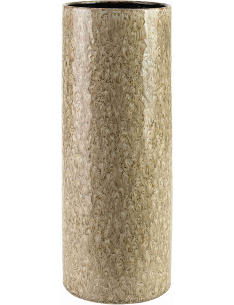 Vase haut beige taupe en céramique 15,5x15,5x41 cm Zryzek  - 1