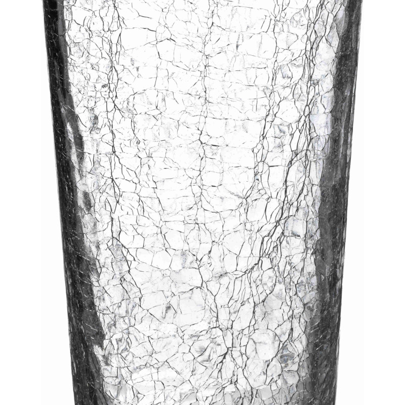 Vase haut en verre craquelé transparent 15x40 cm Plalik  - 2