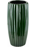 Vase haut vert forêt en céramique cannelée 26x52 cm Tramek