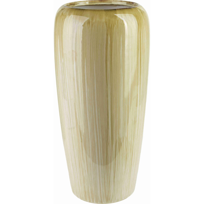 Vase haut beige crème en céramique 25x51 cm Kremik  - 1