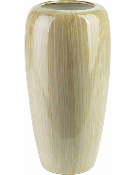 Vase haut beige crème en céramique 22x40 cm Kremik  - 1