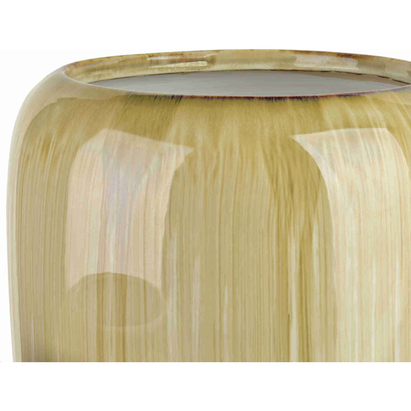 Vase haut beige crème en céramique 22x40 cm Kremik  - 3