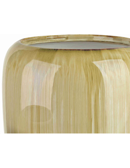 Vase haut beige crème en céramique 22x40 cm Kremik  - 3