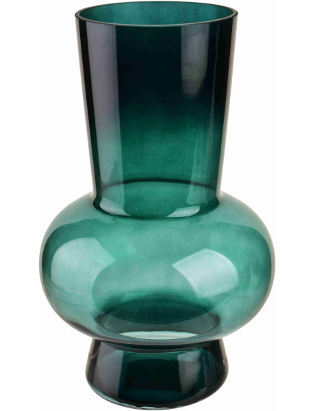 Vase en verre vert émeraude 16x27 cm Swelek  - 1