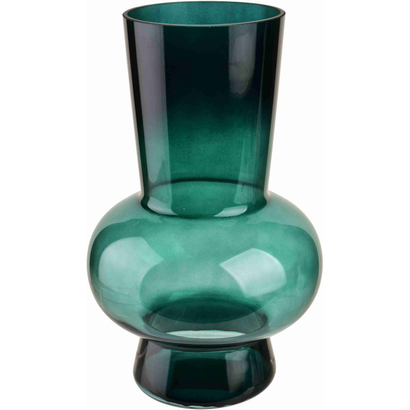 Vase en verre vert émeraude 16x27 cm Swelek  - 1