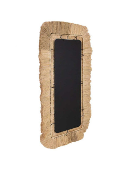Miroir rectangulaire en fibres naturelles beige 73x1x132 cm Belaro  - 3