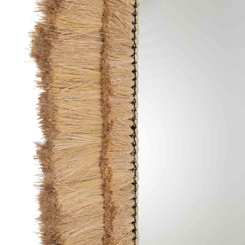 Miroir rectangulaire en fibres naturelles beige 73x1x132 cm Belaro  - 4