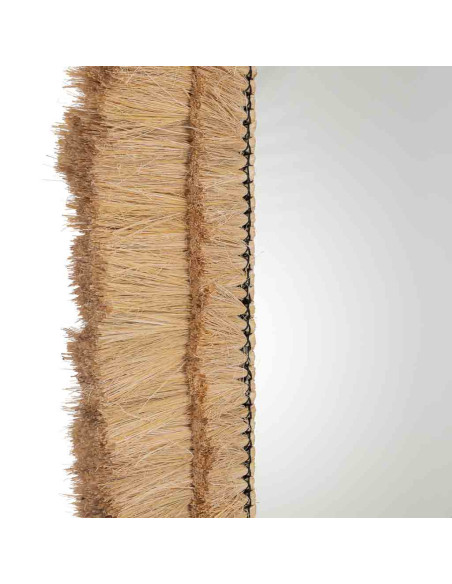 Miroir rectangulaire en fibres naturelles beige 73x1x132 cm Belaro  - 4