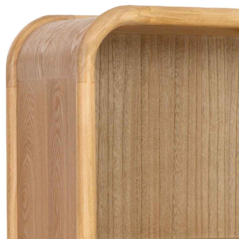 Bibliothèque haute scandinave bois naturel 100x35x179 cm Heraloro  - 5