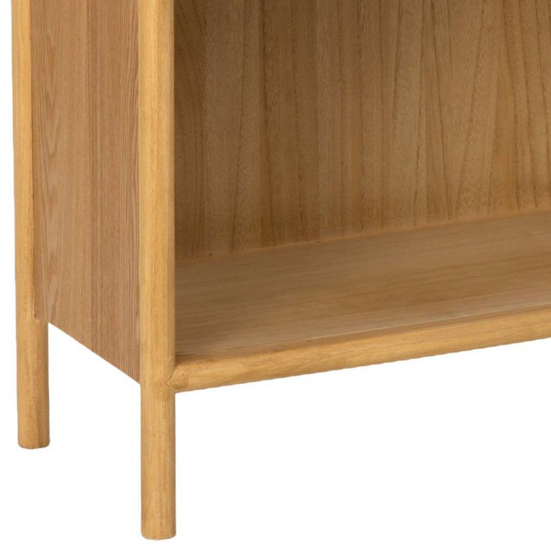 Bibliothèque haute scandinave bois naturel 100x35x179 cm Heraloro  - 6