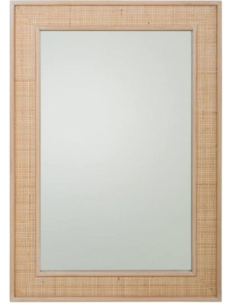 Miroir mural rectangulaire cannage naturel 70x2,5x100 cm Zavero  - 1