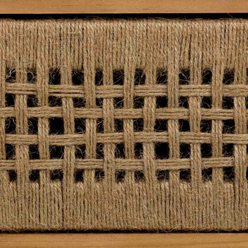 Table de chevet bohème bois naturel corde tressée 45x36x55 cm Marena  - 6