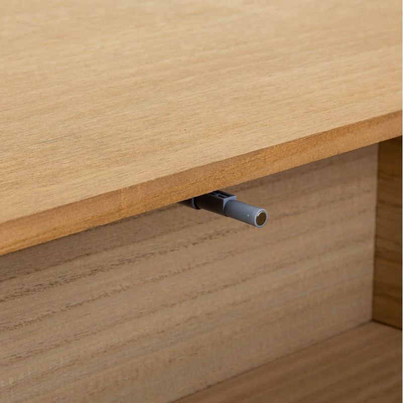 Console d'entrée bohème bois naturel et corde tressée 110x36x77 cm Marena  - 7