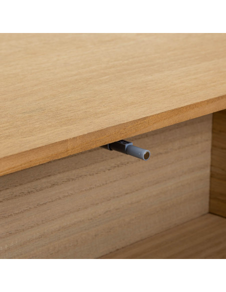 Console d'entrée bohème bois naturel et corde tressée 110x36x77 cm Marena  - 7