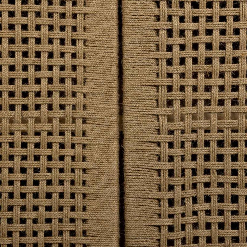 Buffet 3 portes bois naturel et corde tressée 120x36x75 cm Marena  - 7