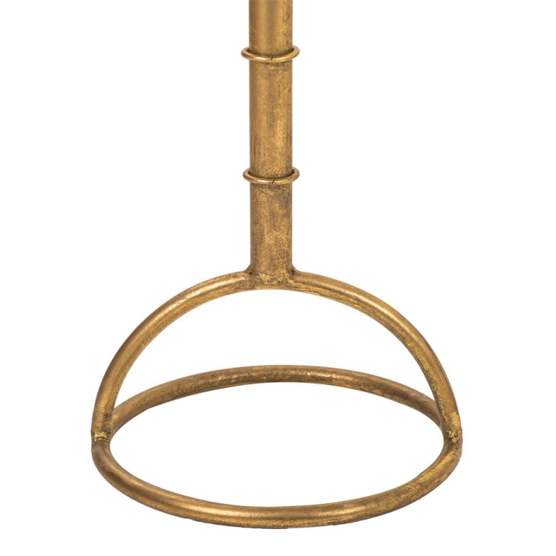 Table d'appoint palmier dorée en fer et verre 50x50x70,5 cm Gavela  - 7