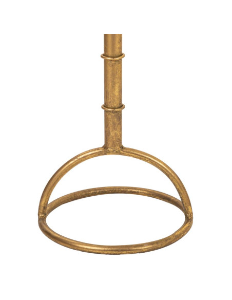 Table d'appoint palmier dorée en fer et verre 50x50x70,5 cm Gavela  - 7