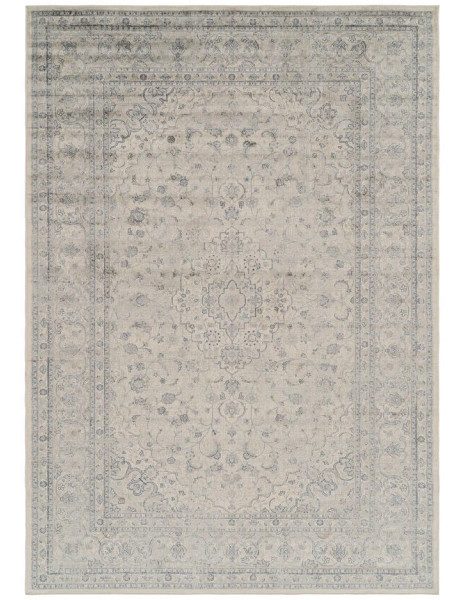 Tapis oriental vintage gris clair en viscose 200x300 cm Pareno  - 1