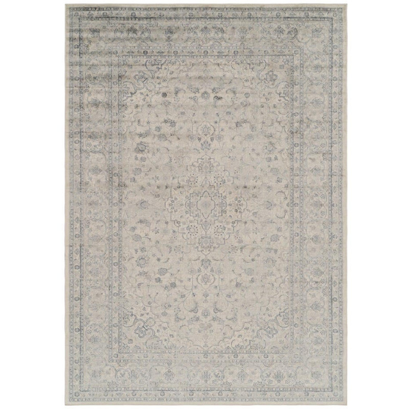 Tapis vintage gris clair en viscose 160x230 cm Pareno  - 1