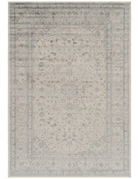 Tapis vintage gris clair en viscose 160x230 cm Pareno  - 1