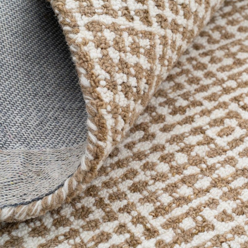 Tapis en laine beige tissé à la main 160x230 cm Orviro Ixia - 4
