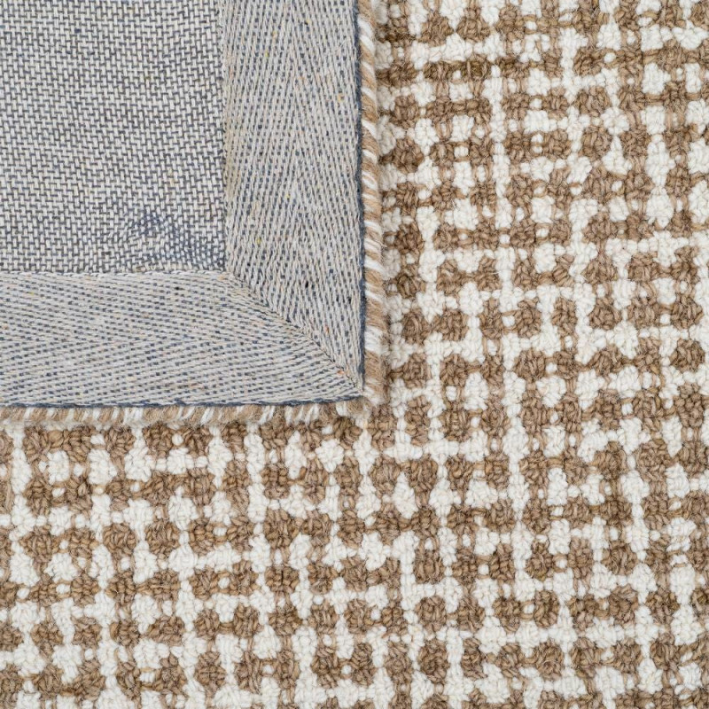 Tapis en laine beige tissé à la main 160x230 cm Orviro Ixia - 6