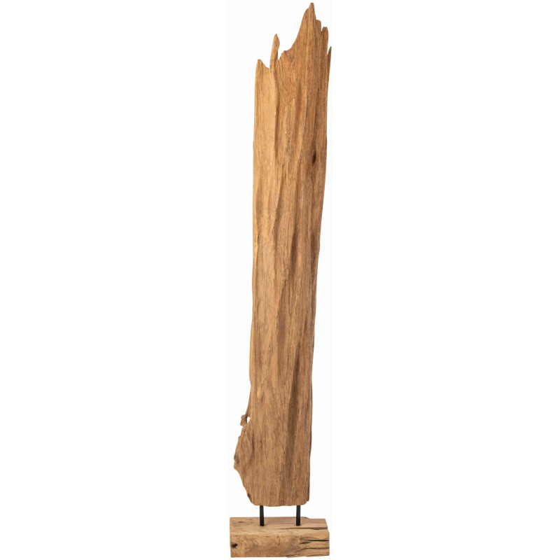 Grande sculpture en teck naturel sur socle 183 cm Ijfek J-Line - 1