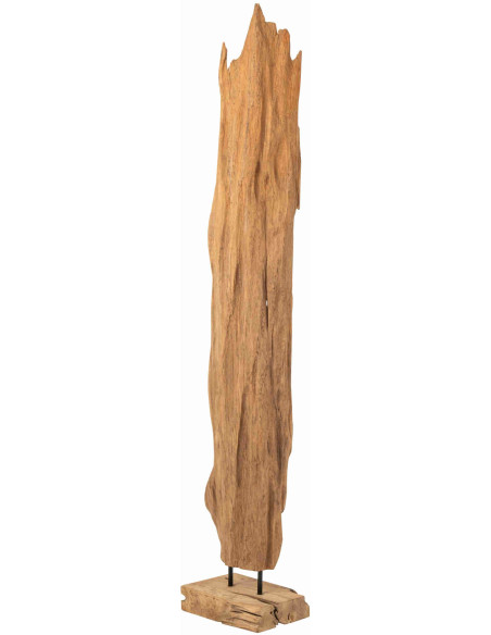 Grande sculpture en teck naturel sur socle 183 cm Ijfek J-Line - 3