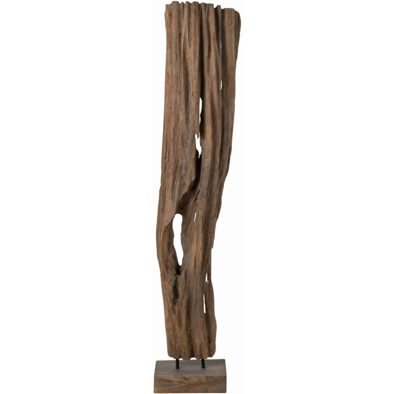 Grande sculpture en teck brun foncé 183 cm Elrik J-Line - 3