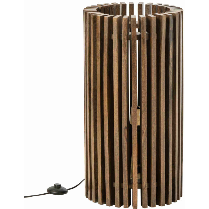 Lampe à poser en manguier brun strié 62 cm Bosik J-Line - 3