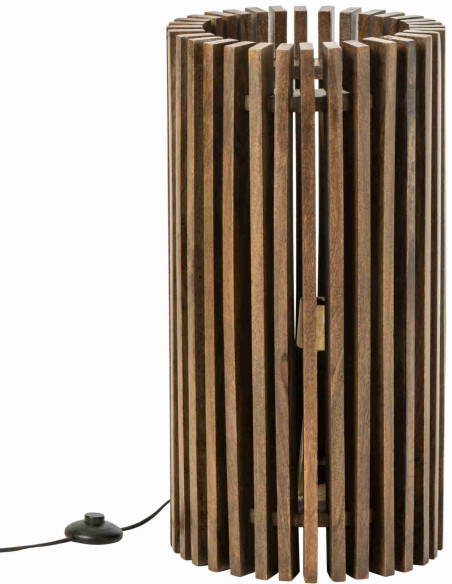 Lampe à poser en manguier brun strié 62 cm Bosik J-Line - 3