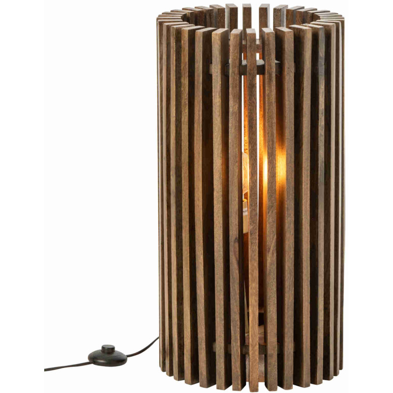 Lampe à poser en manguier brun strié 62 cm Bosik J-Line - 4