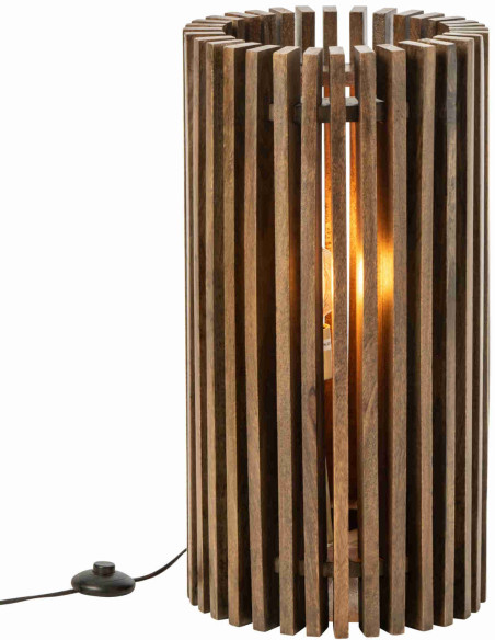 Lampe à poser en manguier brun strié 62 cm Bosik J-Line - 4