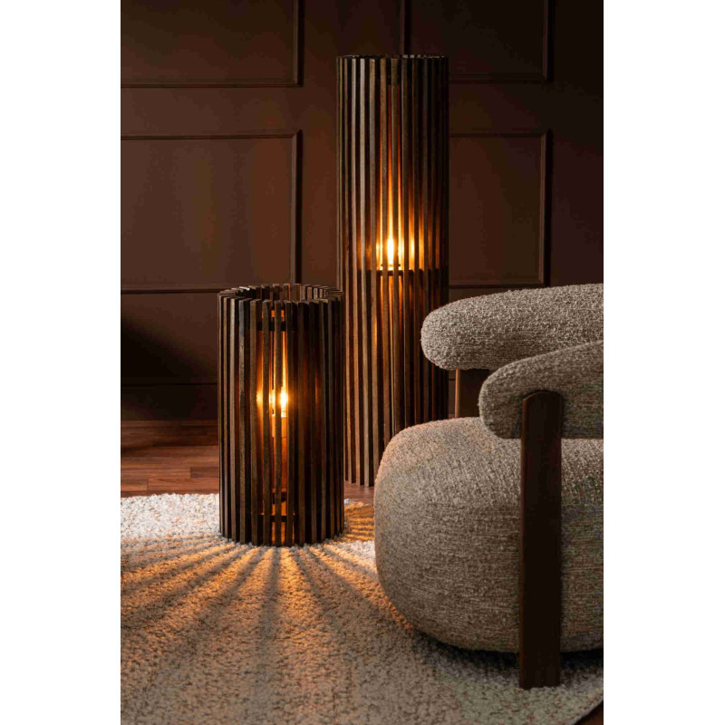 Lampe à poser en manguier brun strié 62 cm Bosik J-Line - 2